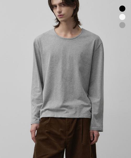 플루이드 U넥 크롭 롱 슬리브 티셔츠 [3COLOR]