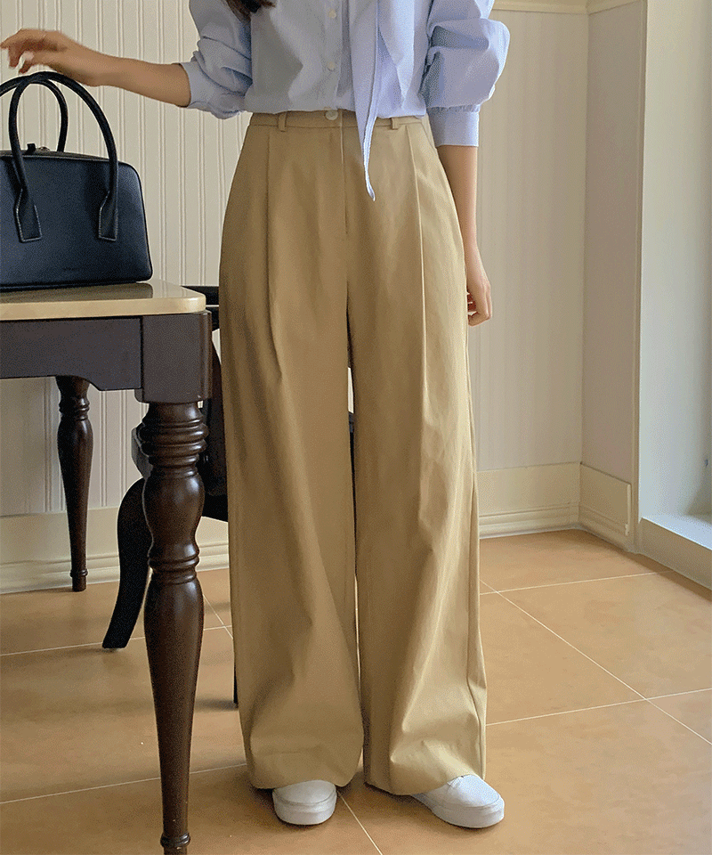 유어스 핀턱 팬츠