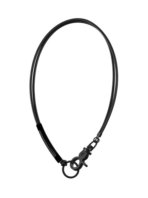 세이지가세이지(SAGEGASAGE)  3way Leather Necklace (All Black) - 후기 | 무신사