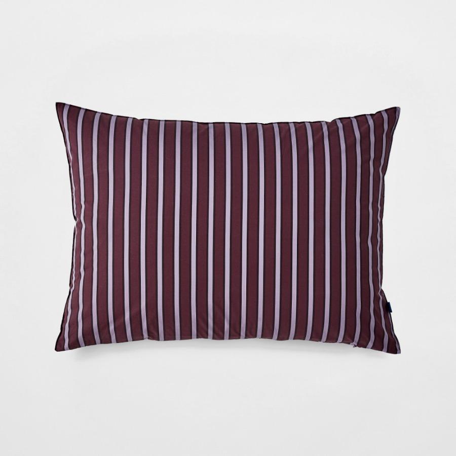 RE 추화 스트라이프 버건디 베개커버 (코튼)