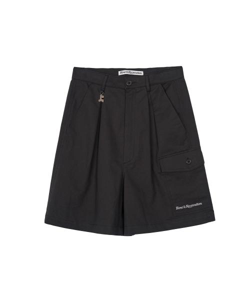 RR PLEATED SHORTS - CHARCOAL