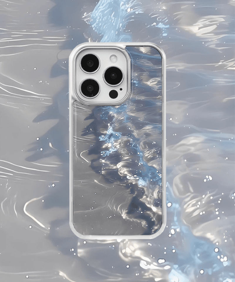 베니러브버니 에폭시 범퍼 실버 블랙 케이스 아이폰케이스 갤럭시케이스 핀터감성 윤슬 물결 파도 여름케이스