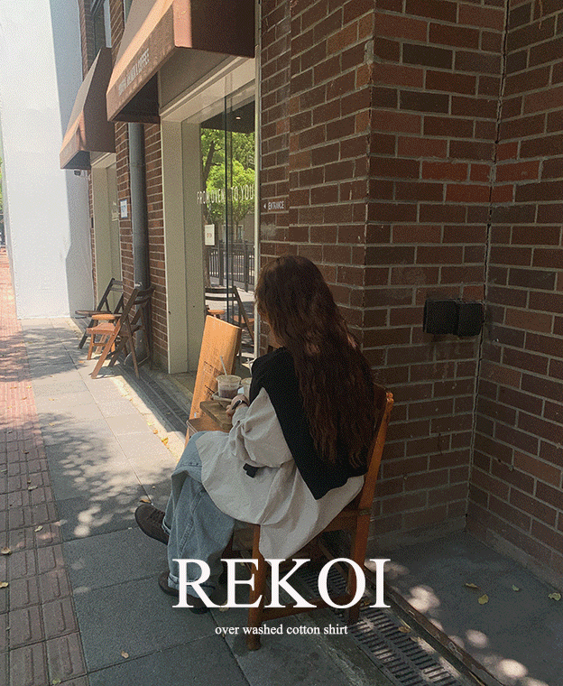 [REKOI MADE] 오버 워싱 코튼 셔츠 (3color)