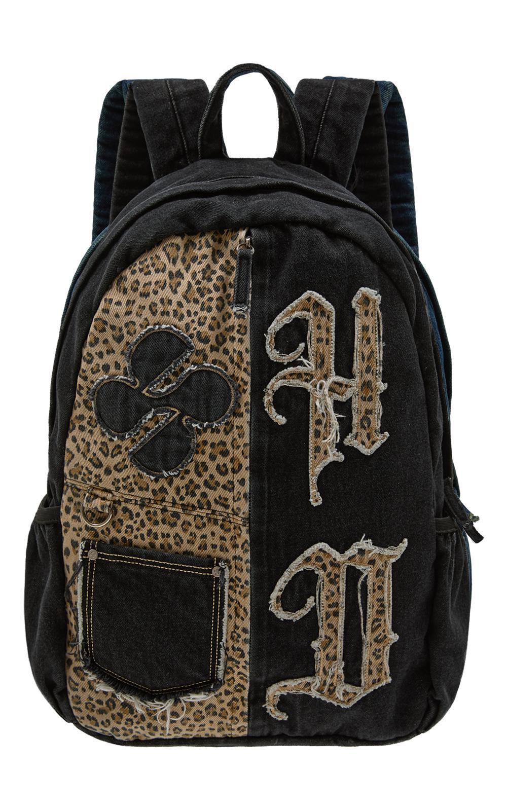 HD 디스트로이드 데님 백팩 블랙