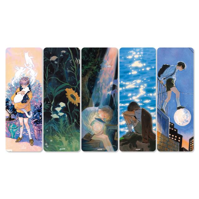 투명 책갈피 북마크 / NOMA 일러스트 책갈피 / pp 책갈피 수채화 과슈