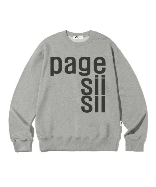 시시 볼드 로고 프린트 맨투맨 그레이