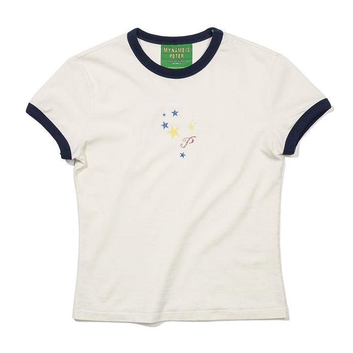 (W) STAR FLAG RINGER T-SHIRTS - BLUE