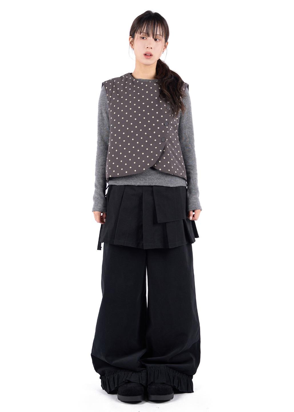 릿킴 PLEATS WRAP SKIRT PANTS