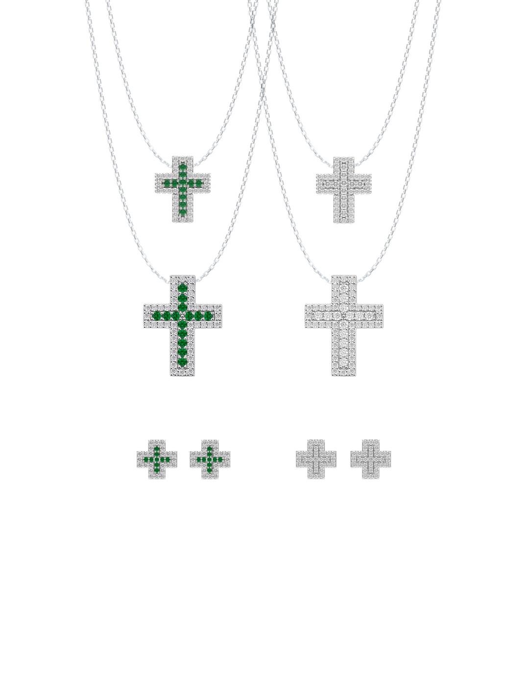 [기간 한정] Ice double croce necklace set