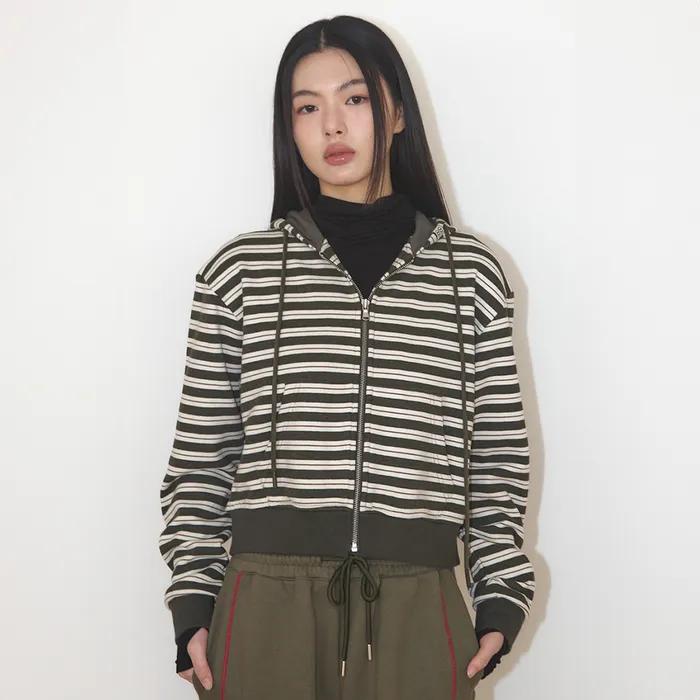 ABI STRIPED HOODIE ZIPUP - 아비 스트라이프 후디 집업