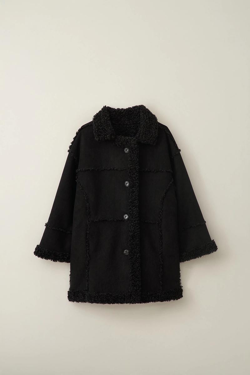 ODER - [2영업일 이내 출고]  리버시블 스웨이드 퍼 자켓-블랙