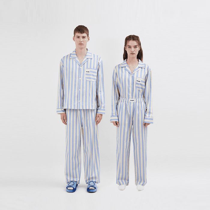 (Unisex) 페일 블루 파자마 세트