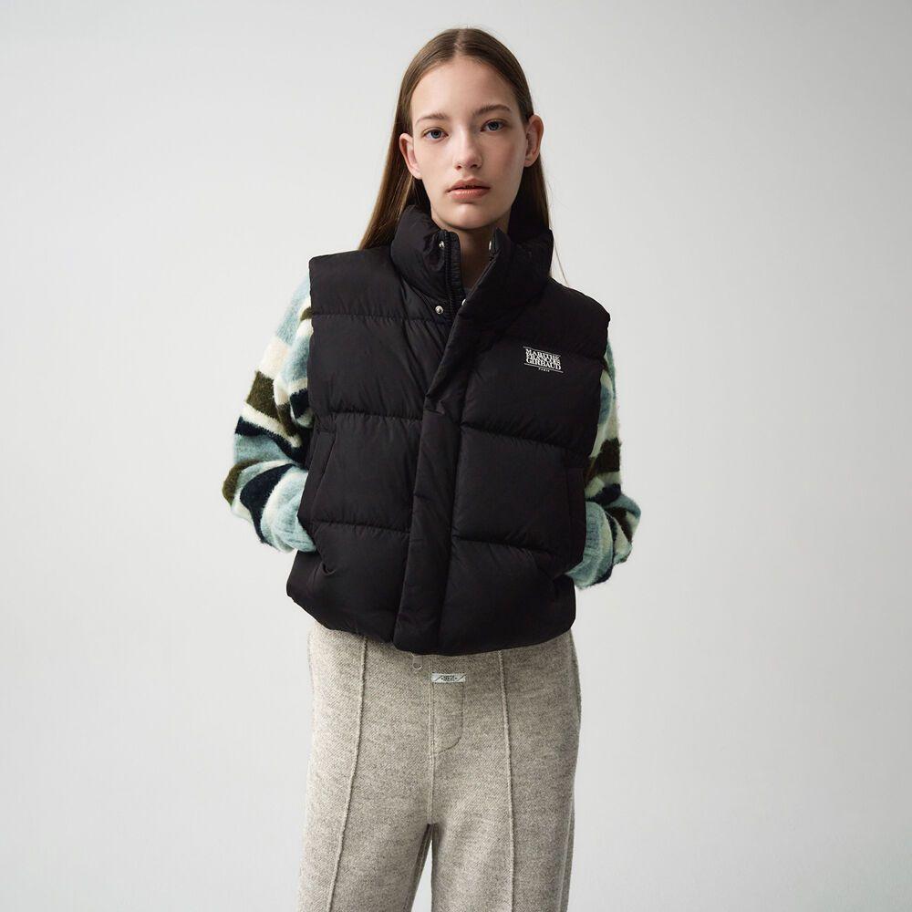 W CLASSIC LOGO DUCK DOWN CROP VEST black