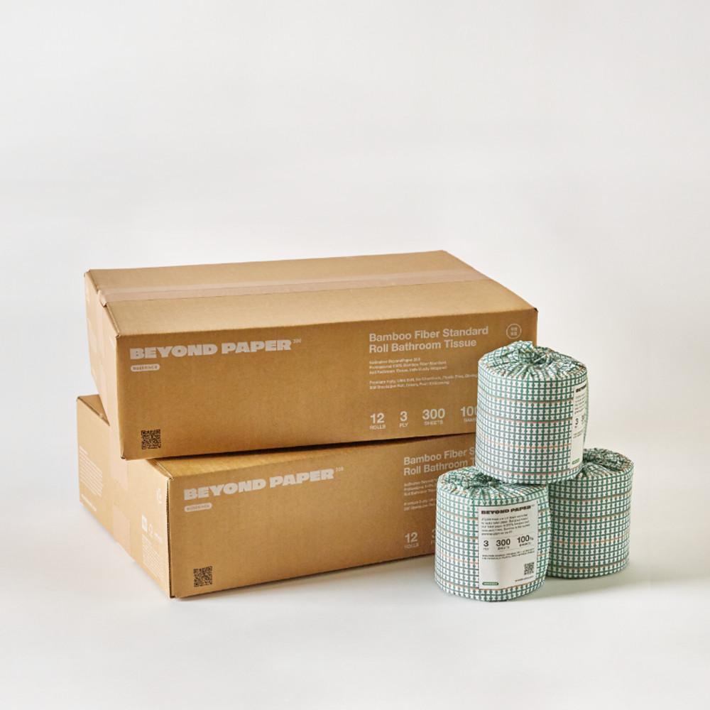 비욘드페이퍼 먼지없는 친환경 대나무 롤 휴지 3겹 집들이 선물