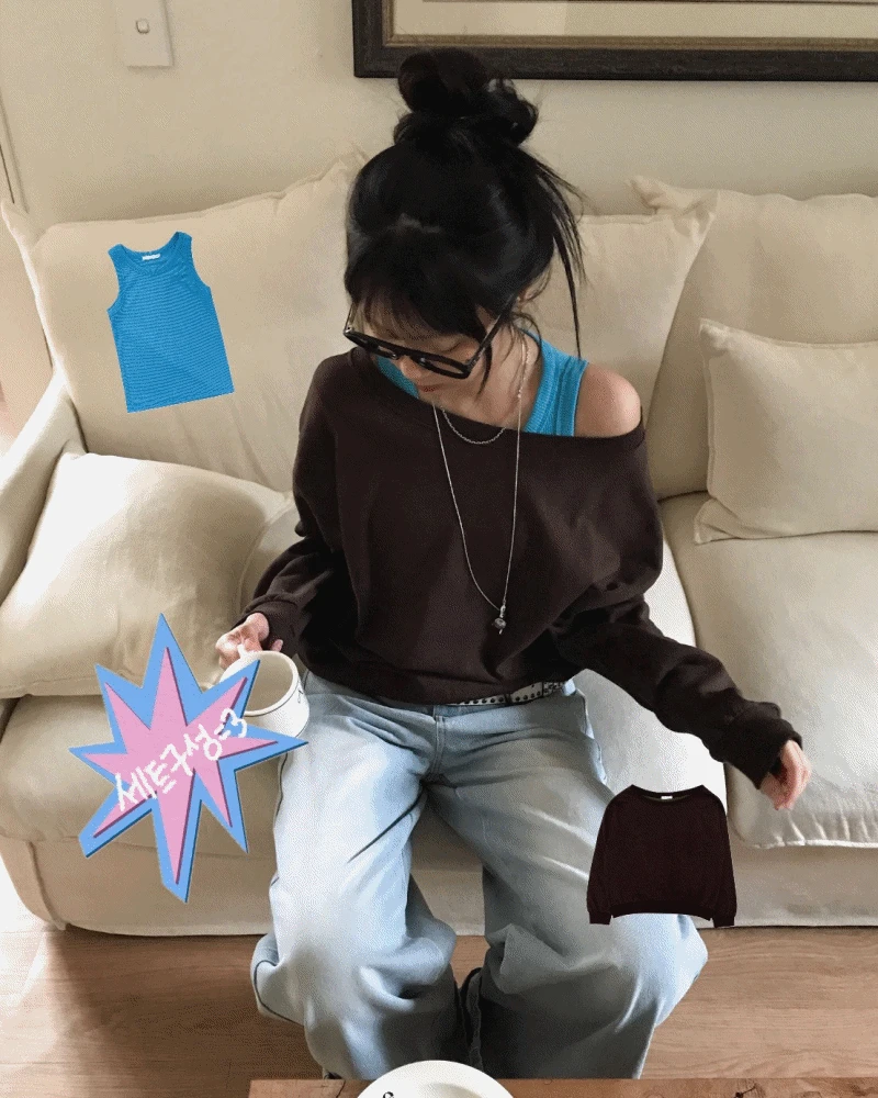 [SET] TOUCH OFF SHOULDER MTM + SLEEVELESS