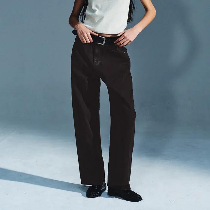 [29cm 단독 3차] [기장선택] Round tomboy denim (brown)