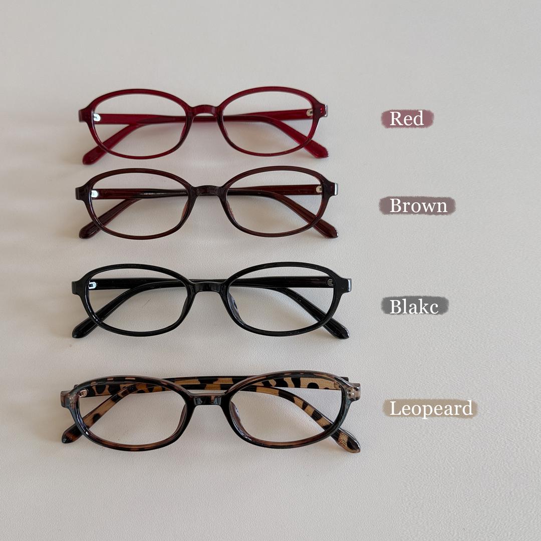 블루씨티 [블루라이트차단] 멜리나 슬림 라운드 프레임 캣아이 뿔테 안경 4color