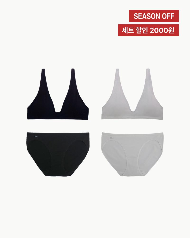 모달 립 브라렛 & 모달 립 팬티 SET