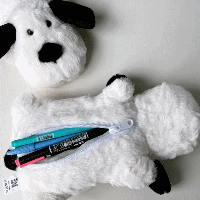 [H 묶음구매할인] 멍뭉 필통 펜케이스 새학기 친구 조카 선물 애착 인형 쿠션