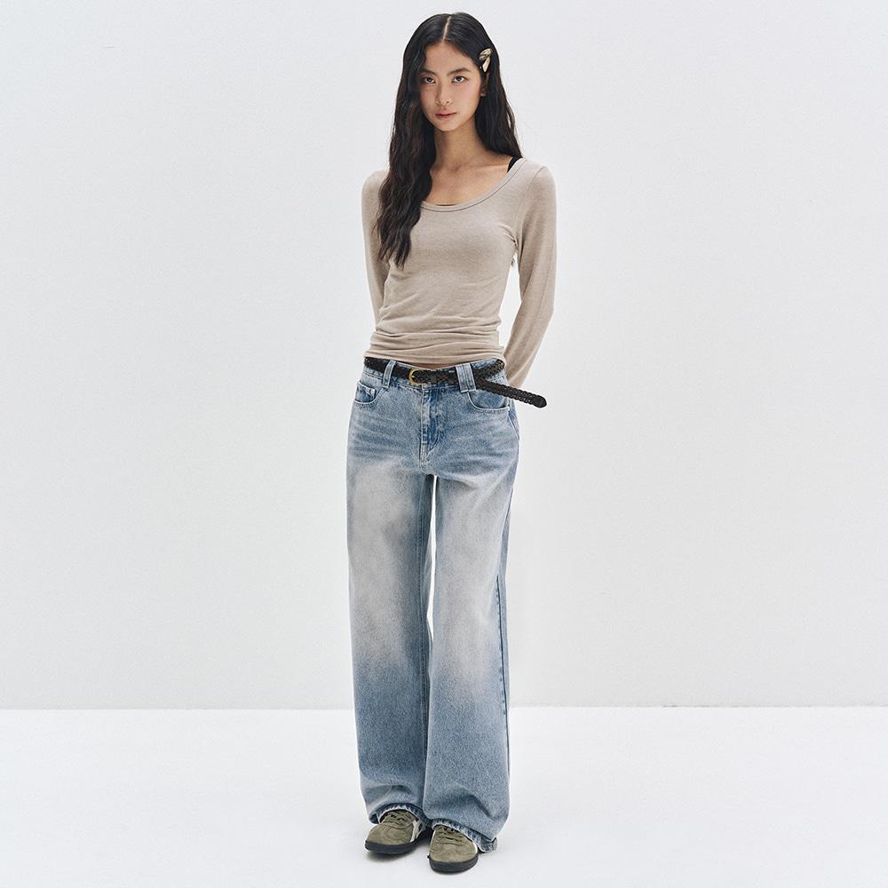 [W]Signature Low Rise Wide Jeans DCWPT004LBlueB