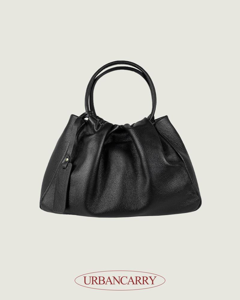 소가죽 미듐 셔링 만두백 토트백