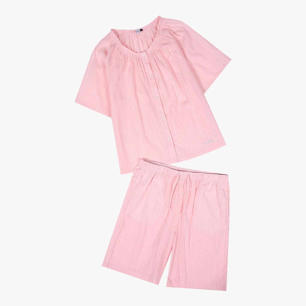 여성 면 5부 파자마세트- 노카라ANJS26432_쇼핑점