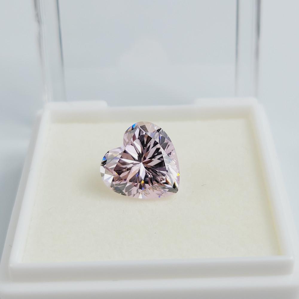 고품질 지르코니아 큐빅 12mm 핑크 하트