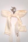 Ribbon lace logo keyring* Cream