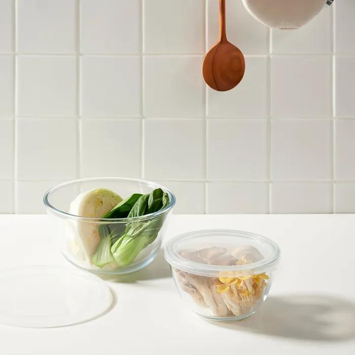 [JAJU/자주] 유리 믹싱볼 뚜껑 세트_800ml