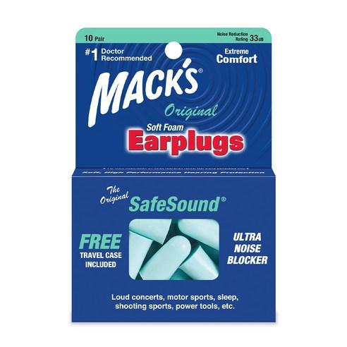 Macks 수면귀마개 오리지널 하늘색 20개입 + 케이스, 10개입, 1개