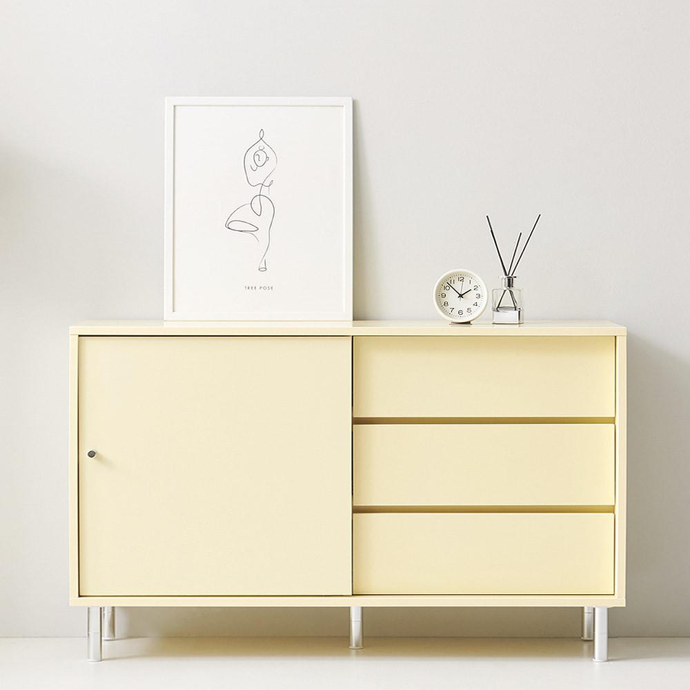 스칸디무드 카모토 미닫이 슬라이딩 수납장 1200