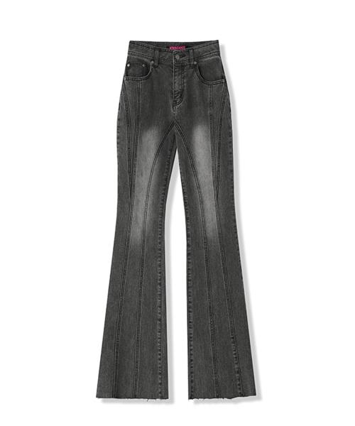 Slender Line Denim Pants GREY