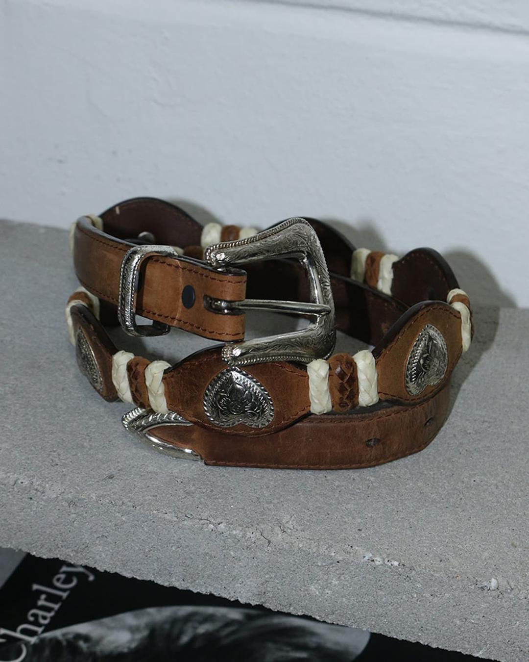 Nocona 웨스턴 콘초 하트 레더 벨트  | 후루츠패밀리