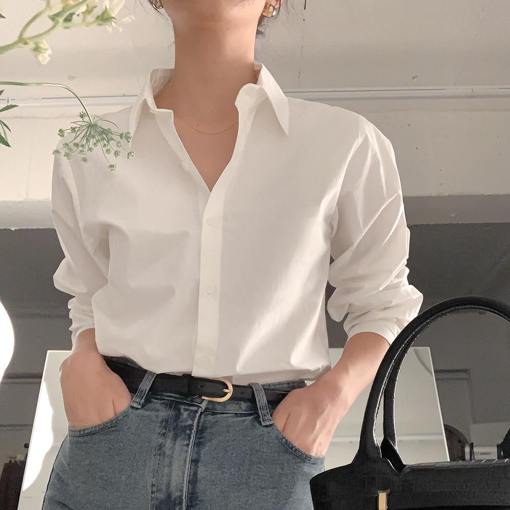 (자체제작) 파리 레귤러핏 바이오워싱 코튼 셔츠 (아이보리)