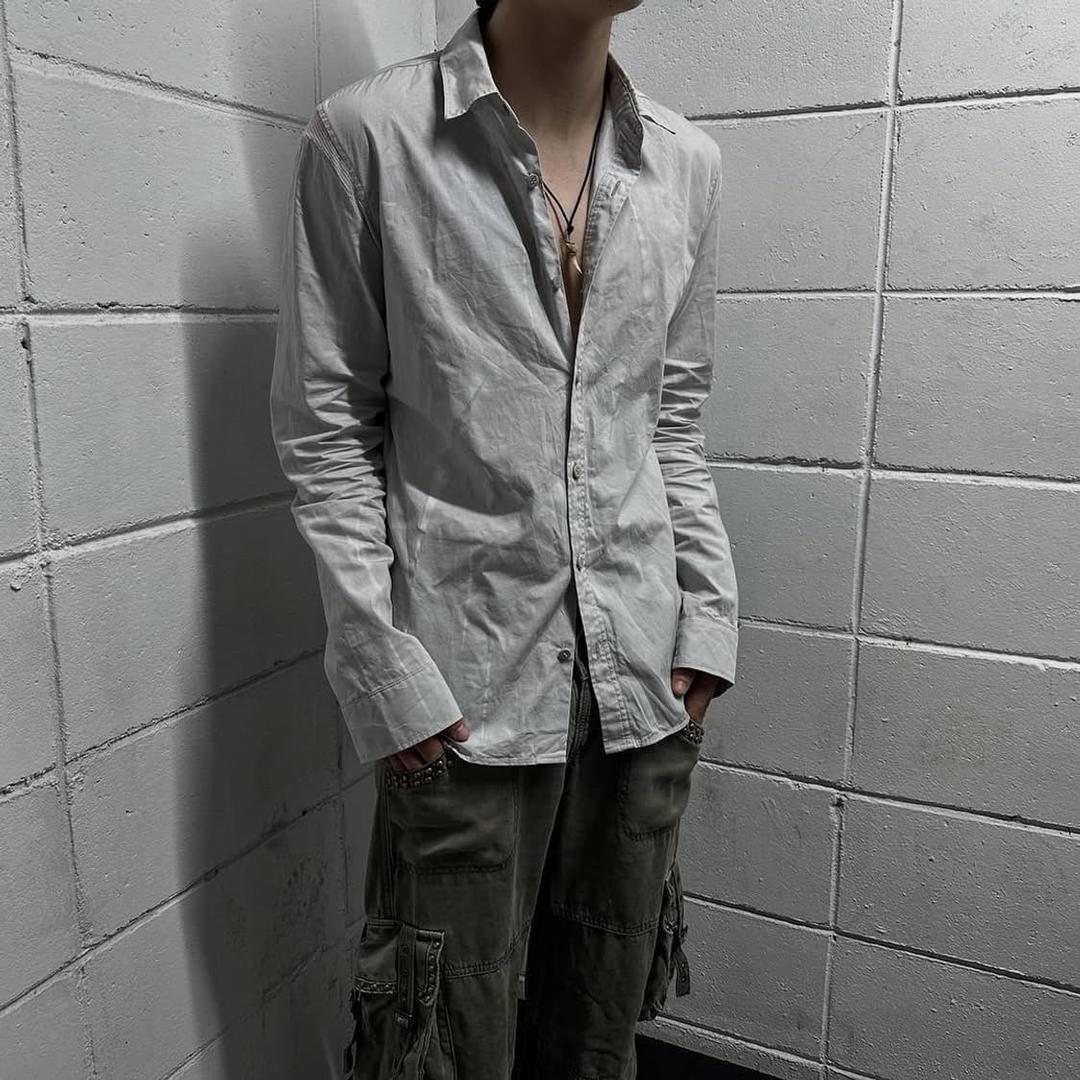 Helmut lang crease ash color gray shirts | 후루츠패밀리