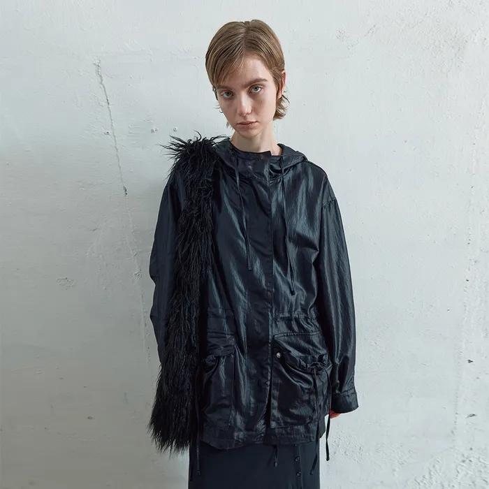 SHEEN FIELD JACKET IN BLACK