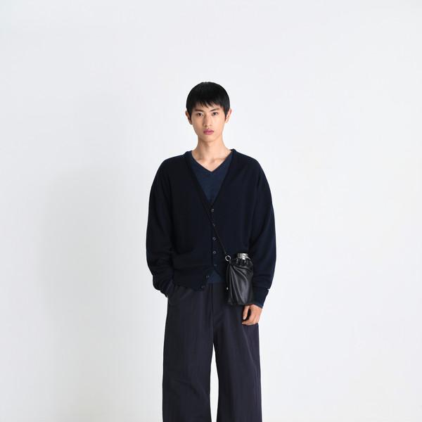 Sonnet ease-fit crisp pants navy