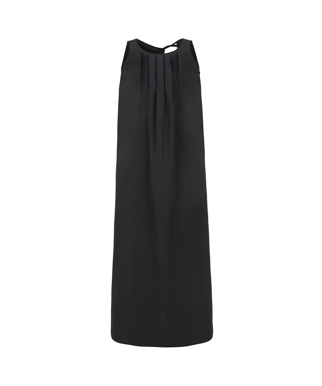 BACK SLIT STRING DRESS [BLACK]