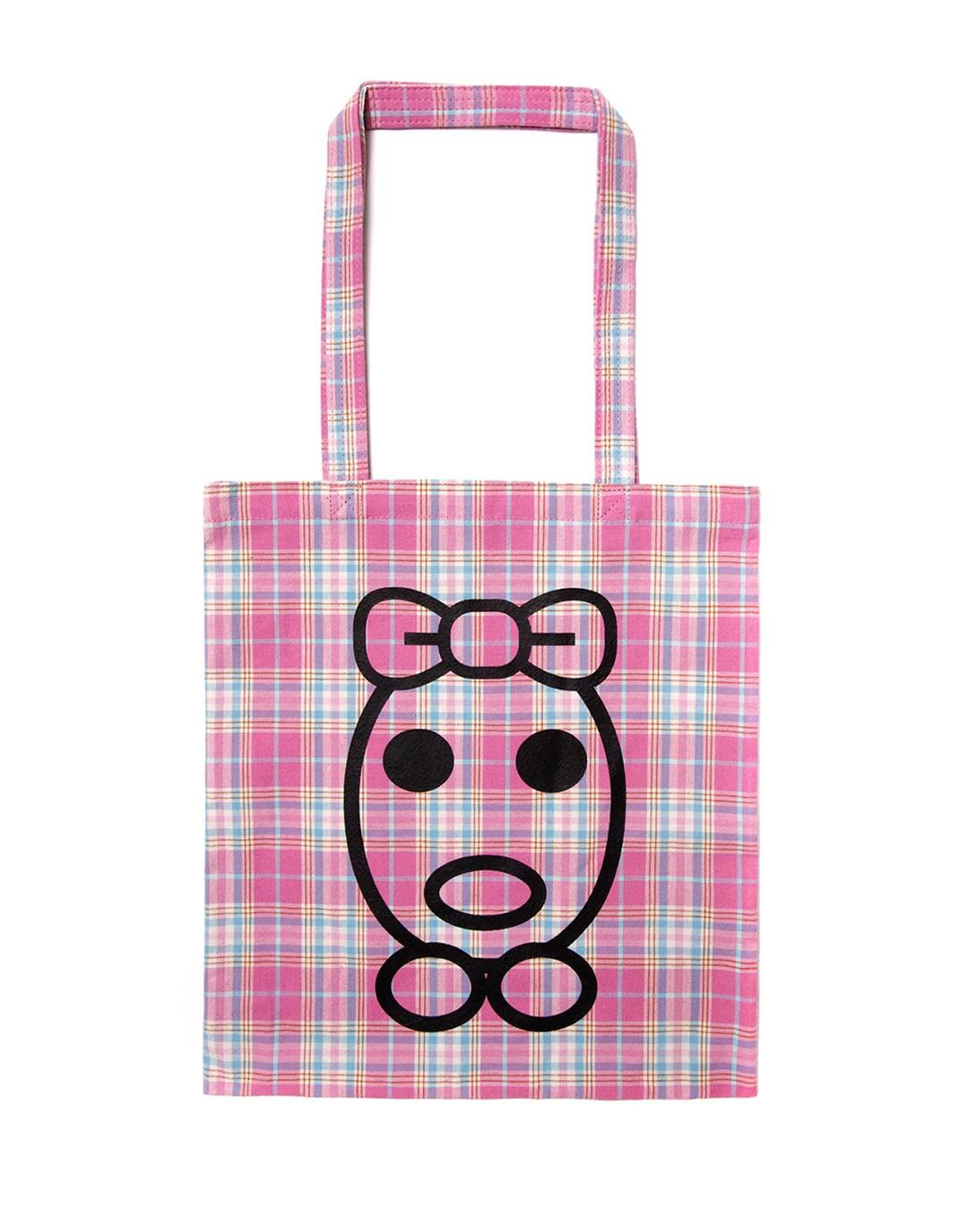 Small tote bag - Pink check