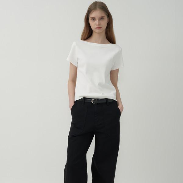 포켓에디션 코튼 와이드 데님 - Black