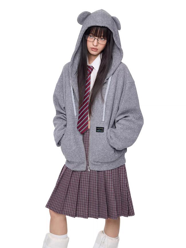 [EZEK] Bear Ears Hooded Jacket