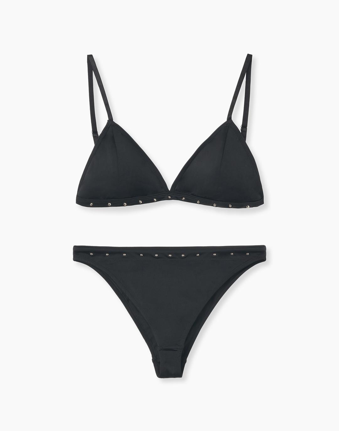 STUDED BIKINI SET (BLACK)