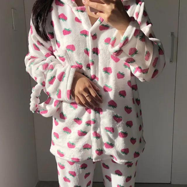 딸기딸기해 극세사 수면 잠옷세트