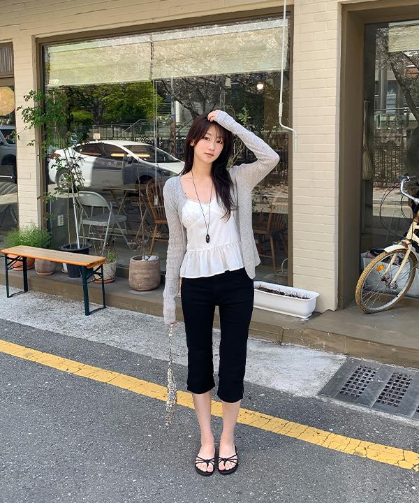 리얼코코 [7부/5부/크롭팬츠🤍/made] 스니크 카프리 팬츠