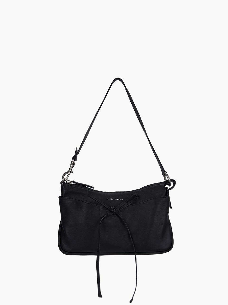 RIBBON POCHETTE_black plain