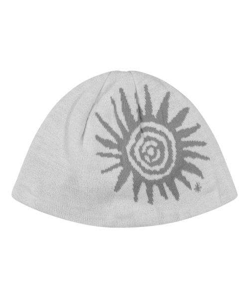 Sun Jacquard Beanie (White)