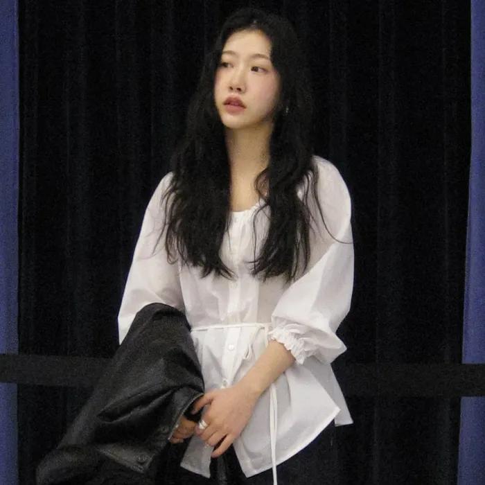 [여름 PICK] TALIA SHIRRING BLOUSE_WHITE