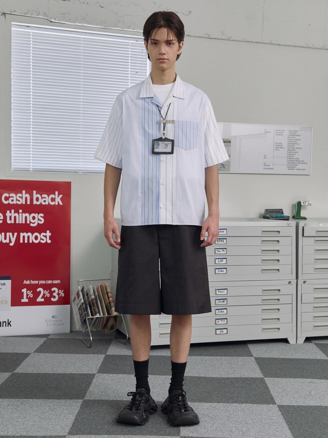 Multi Stripe Shirt - Sky Blue