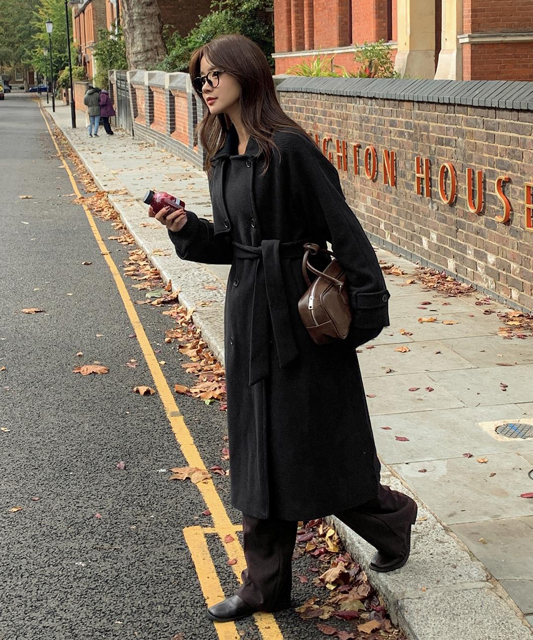 케이클럽 [8만장돌파/MADE]써렌텀 누빔 더블 롱 코트 (S-XL/데일리룩/출근룩/하객룩/겨울아우터/겨울코트/누빔아우터)