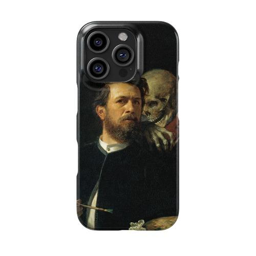 [케이스뮤지엄 명화 케이스][아놀드 뵈클린] 피들을 연주하는 죽음의 신이 있는 자화상 (Self-Portrait with Death Playing the Fiddle by Arnold Böcklin, 1872)